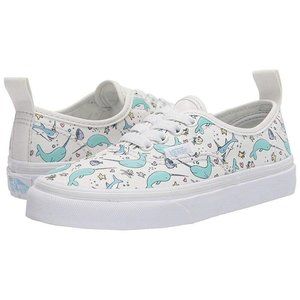 Vans Kids Authentic Canvas Shark Party Shoes Sz 3